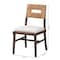 Baxton Studio Porsha Modern Bohemian Dark Brown Finished Mahogany Wood and Natural Rattan Dining Chair 225-13103-ZORO - alternate 4